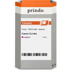 ORIGINAL Prindo Cartuccia d'inchiostro magenta PRICCLI8M Classic 13ml alternativa per Canon CLI-8m (0622B001)