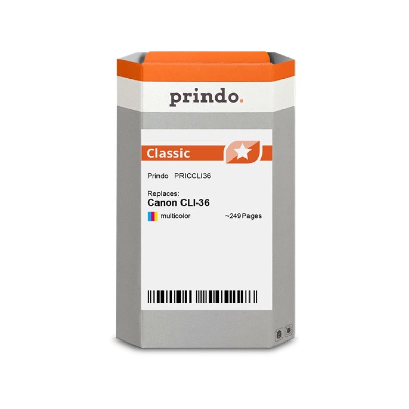 ORIGINAL Prindo Cartuccia d'inchiostro differenti colori PRICCLI36 Classic 13ml compatibile con Canon CLI-36 (1511B001)