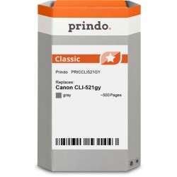 ORIGINAL Prindo Cartuccia d'inchiostro Grigio PRICCLI521GY Classic 9ml alternativa per Canon CLI-521gy (2937B001)