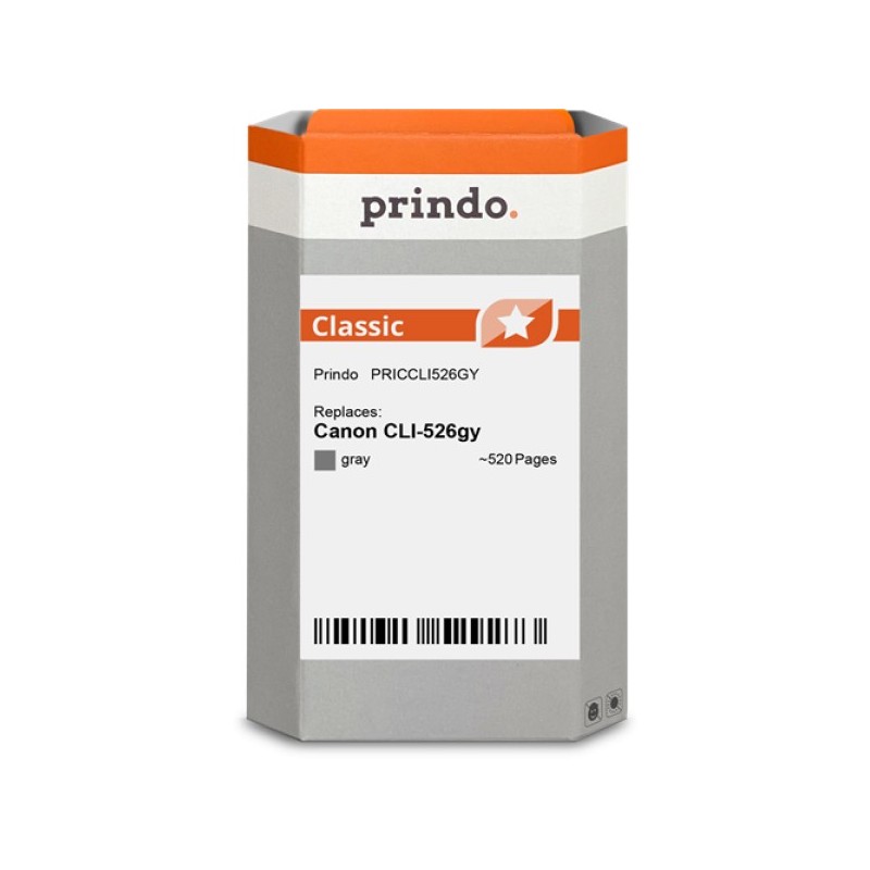 ORIGINAL Prindo Cartuccia d'inchiostro Grigio PRICCLI526GY Classic 9ml