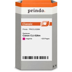 ORIGINAL Prindo Cartuccia d'inchiostro magenta PRICCLI526M Classic 9ml alternativa per Canon CLI-526m (4542B001)