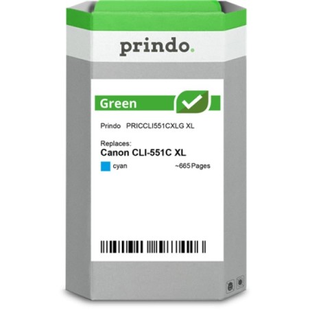 ORIGINAL Prindo Cartuccia d'inchiostro ciano PRICCLI551CXLG Green XL 11ml