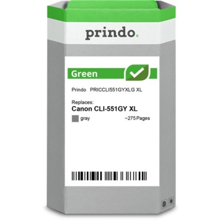ORIGINAL Prindo Cartuccia d'inchiostro Grigio PRICCLI551GYXLG Green XL ~275 Seiten 11ml