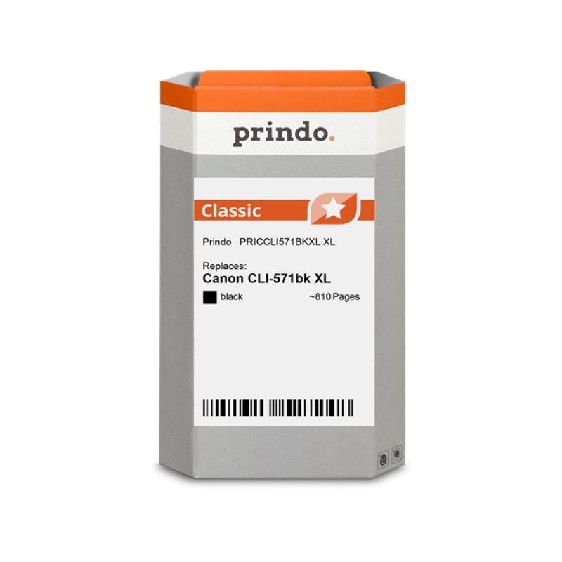 ORIGINAL Prindo Cartuccia d'inchiostro nero PRICCLI571BKXL Classic XL 11ml compatibile per Canon CLI-571bk XL (0331C001)