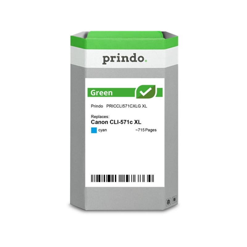 ORIGINAL Prindo Cartuccia d'inchiostro ciano PRICCLI571CXLG Green XL 11ml