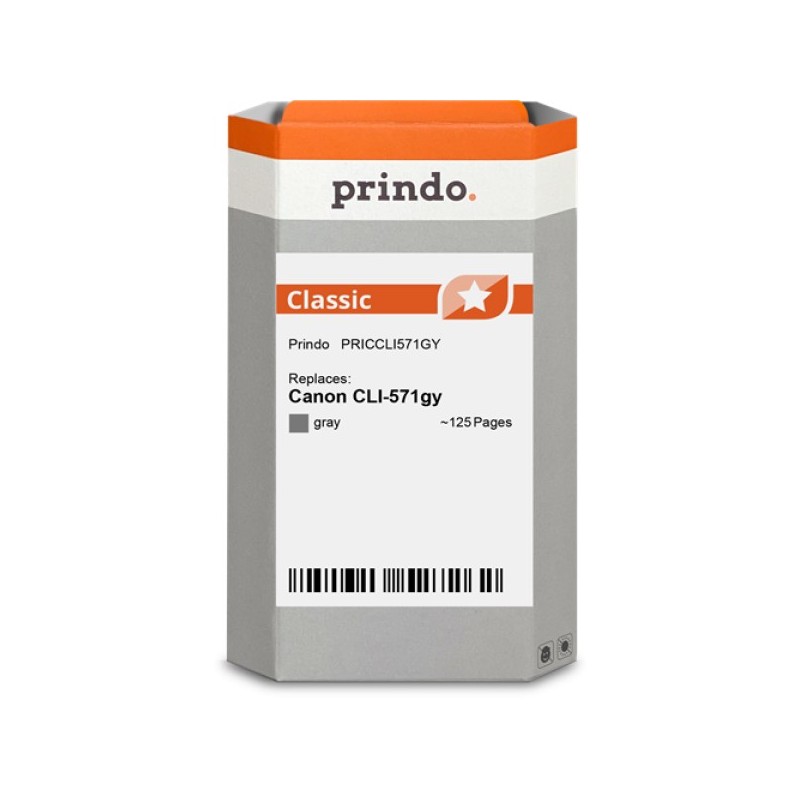 ORIGINAL Prindo Cartuccia d'inchiostro Grigio PRICCLI571GY Classic 6,5ml