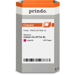 ORIGINAL Prindo Cartuccia d'inchiostro magenta PRICCLI571MXL Classic XL 11ml compatibile per Canon CLI-571m XL (0333C001)
