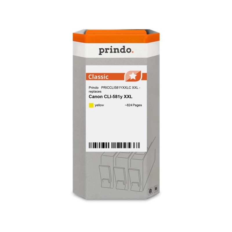 ORIGINAL Prindo Cartuccia d'inchiostro giallo PRICCLI581YXXLC Classic XXL ~824 Seiten 11,7ml