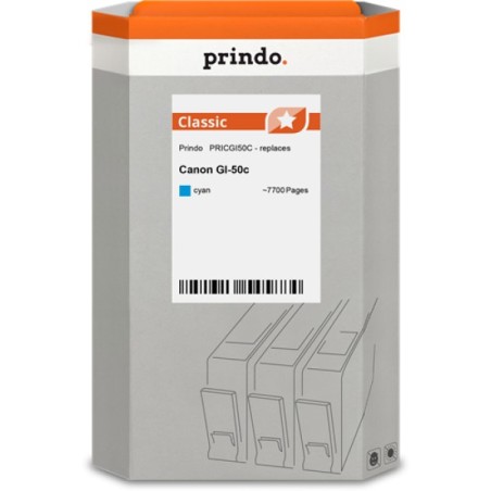 ORIGINAL Prindo Cartuccia d'inchiostro ciano PRICGI50C Classic ~7700 Seiten 70ml