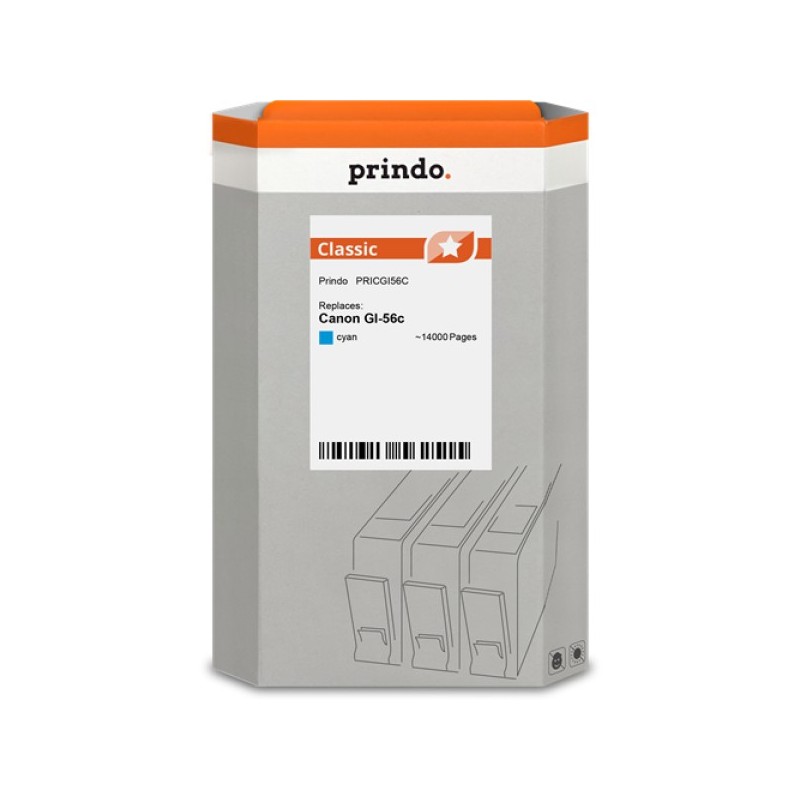 ORIGINAL Prindo Cartuccia d'inchiostro ciano PRICGI56C Classic ~14000 Seiten 135ml