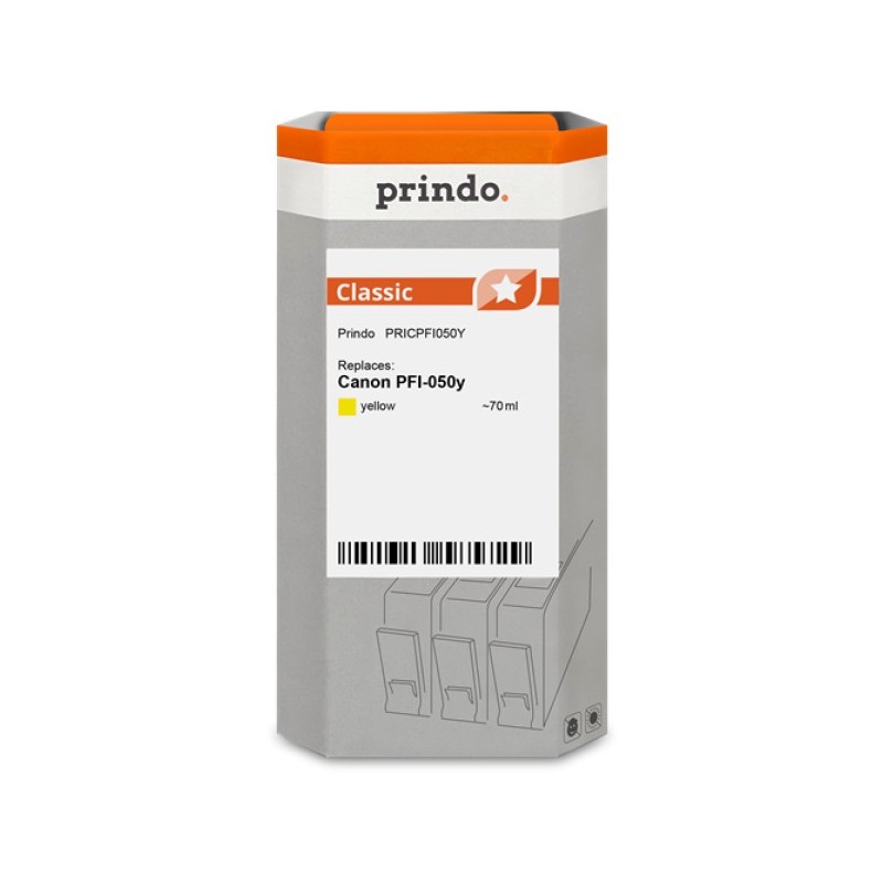 ORIGINAL Prindo Cartuccia d'inchiostro giallo PRICPFI050Y Classic 70ml