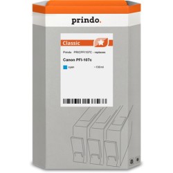 ORIGINAL Prindo Cartuccia d'inchiostro ciano PRICPFI107C Classic 130ml compatibile per Canon PFI-107c (67006B001)