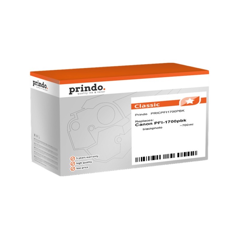 ORIGINAL Prindo Cartuccia d'inchiostro Nero (Foto) PRICPFI1700PBK Classic 700ml