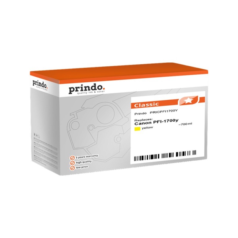 ORIGINAL Prindo Cartuccia d'inchiostro giallo PRICPFI1700Y Classic 700ml