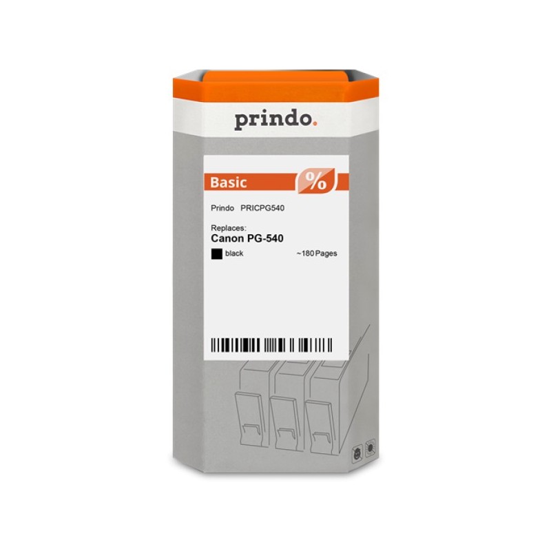 ORIGINAL Prindo Cartuccia d'inchiostro nero PRICPG540 Basic ~180 Seiten 8ml Prindo BASIC: l'alternativa a basso costo, di alta q