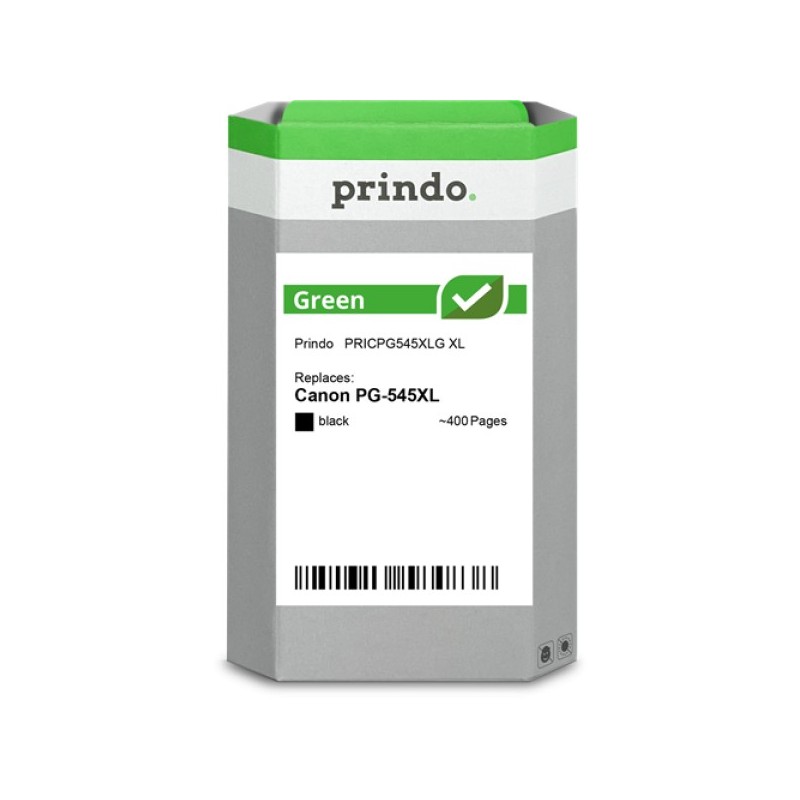 ORIGINAL Prindo Cartuccia d'inchiostro nero PRICPG545XLG Green XL ~400 Seiten 15ml Prindo Green: Riciclato e ampiamente ricondiz