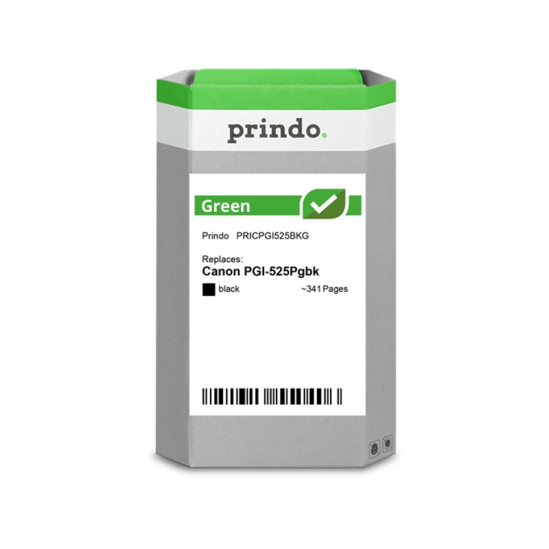 ORIGINAL Prindo Cartuccia d'inchiostro nero PRICPGI525BKG Green 19ml