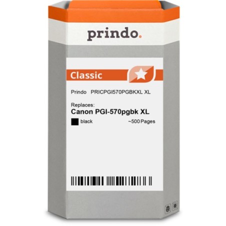 ORIGINAL Prindo Cartuccia d'inchiostro nero PRICPGI570PGBKXL Classic XL 22ml compatibile per Canon PGI-570pgbk XL (0318C001)