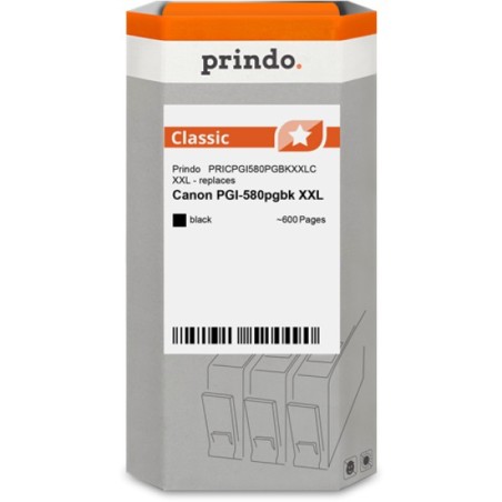 ORIGINAL Prindo Cartuccia d'inchiostro nero PRICPGI580PGBKXXLC Classic XXL ~600 Seiten 25,7ml