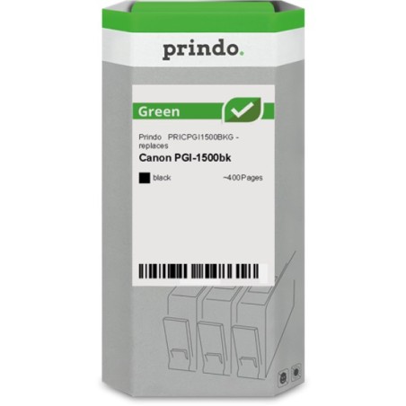 ORIGINAL Prindo Cartuccia d'inchiostro nero PRICPGI1500BKG Green ~400 Seiten Prindo GREEN: Riciclata e rinnovata, di alta qualit