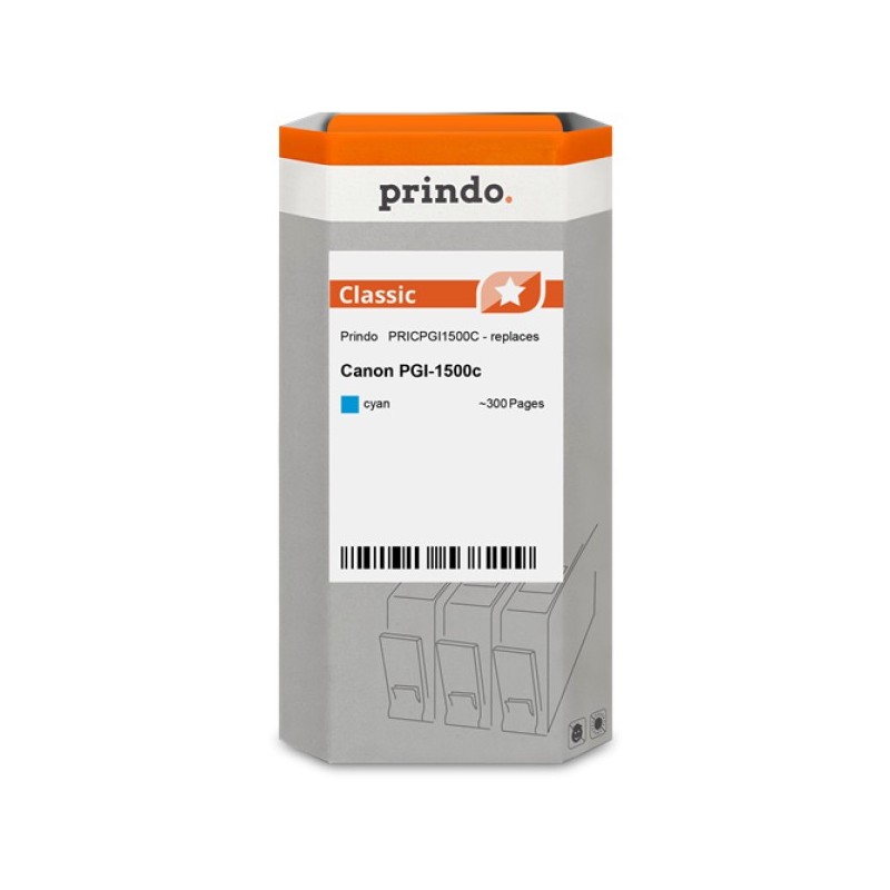 ORIGINAL Prindo Cartuccia d'inchiostro ciano PRICPGI1500C Classic ~300 Seiten 4,5ml
