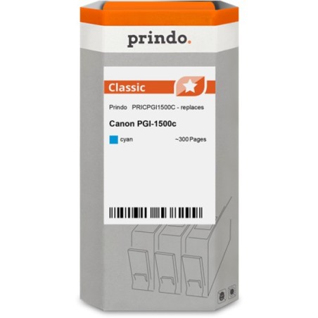 ORIGINAL Prindo Cartuccia d'inchiostro ciano PRICPGI1500C Classic ~300 Seiten 4,5ml