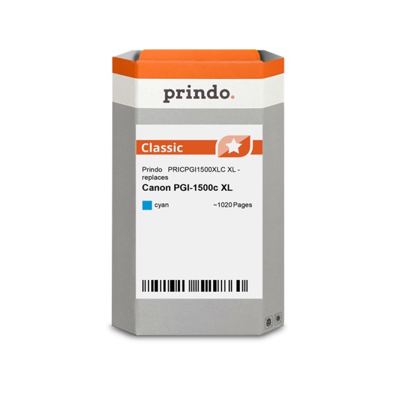 ORIGINAL Prindo Cartuccia d'inchiostro ciano PRICPGI1500XLC Classic XL ~1020 Seiten alternativa per Canon PGI-1500c XL (9193B001