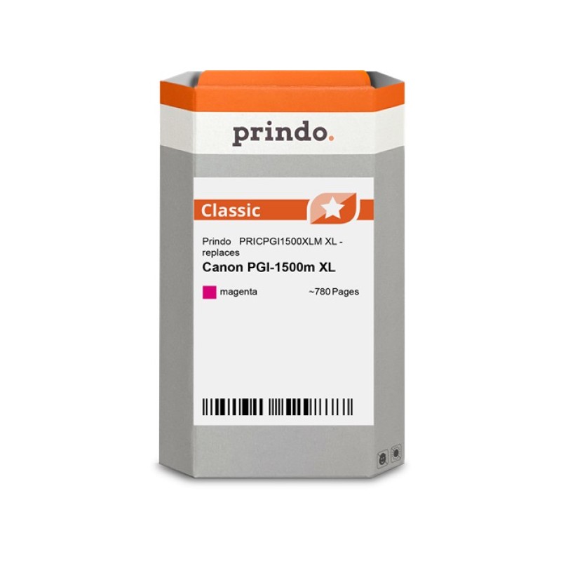 ORIGINAL Prindo Cartuccia d'inchiostro magenta PRICPGI1500XLM Classic XL ~780 Seiten alternativa per Canon PGI-1500m XL (9194B00