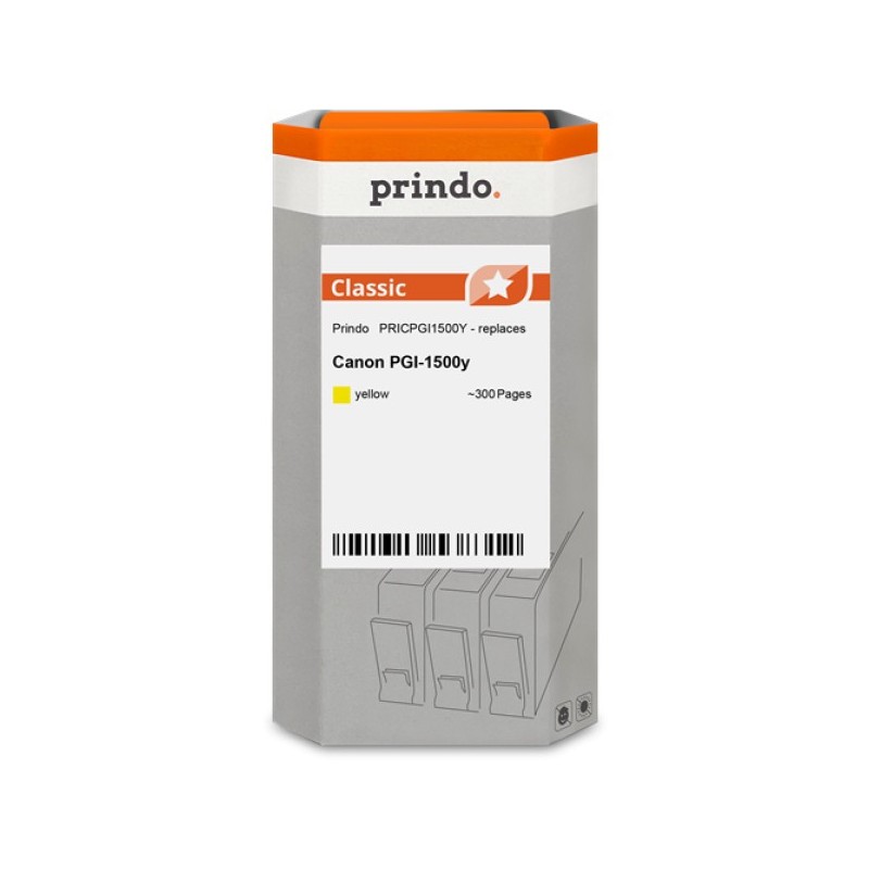 ORIGINAL Prindo Cartuccia d'inchiostro giallo PRICPGI1500Y Classic ~300 Seiten 4,5ml
