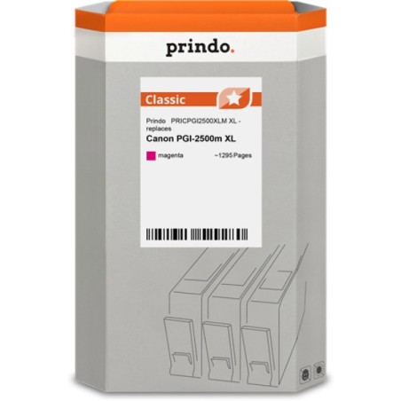 ORIGINAL Prindo Cartuccia d'inchiostro magenta PRICPGI2500XLM Classic XL ~1295 Seiten 19,3ml alternativa per Canon PGI-2500m XL 