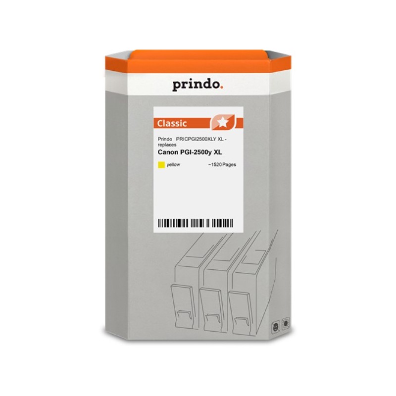 ORIGINAL Prindo Cartuccia d'inchiostro giallo PRICPGI2500XLY Classic XL ~1520 Seiten 19,3ml alternativa per Canon PGI-2500y XL (