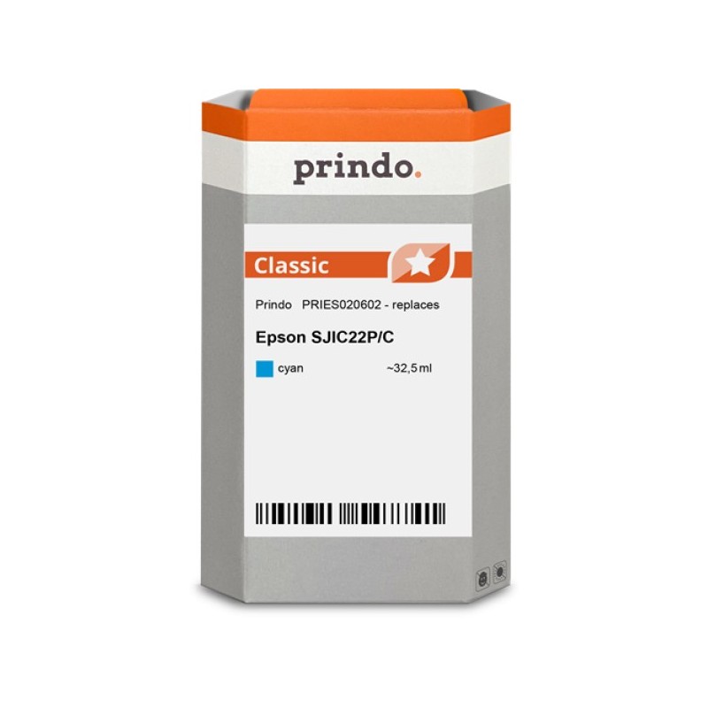 ORIGINAL Prindo Cartuccia d'inchiostro ciano PRIES020602 Classic 32,5ml