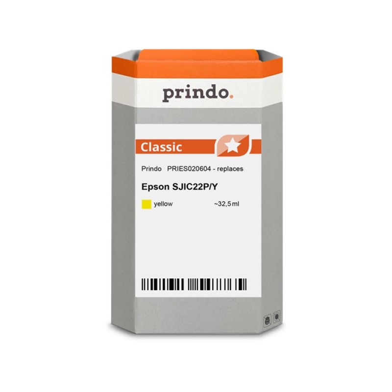 ORIGINAL Prindo Cartuccia d'inchiostro giallo PRIES020604 Classic 32,5ml