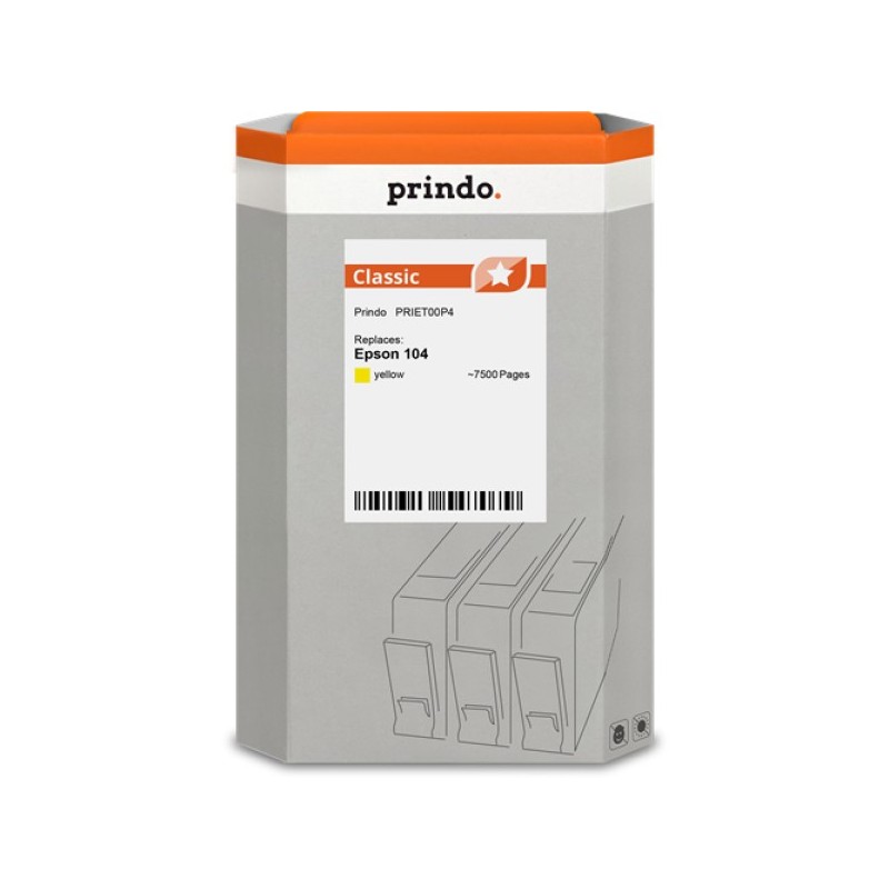 ORIGINAL Prindo Cartuccia d'inchiostro giallo PRIET00P4 Classic 65ml