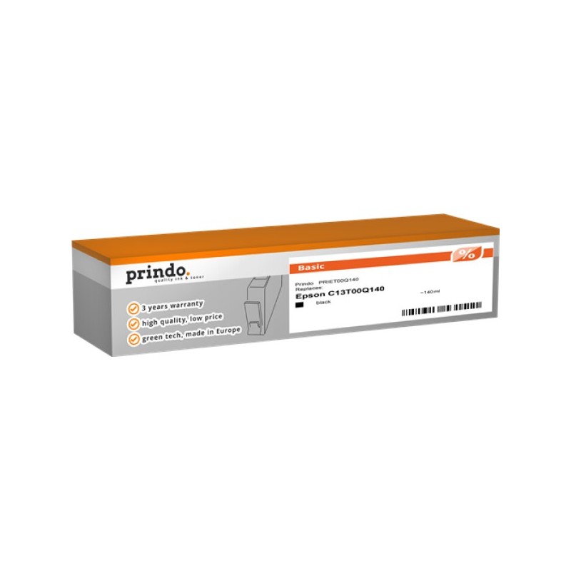 ORIGINAL Prindo Cartuccia d'inchiostro nero PRIET00Q140 Basic 140ml