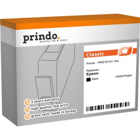 ORIGINAL Prindo Cartuccia d'inchiostro nero PRIET01D1 Classic XXL ~50000 Seiten