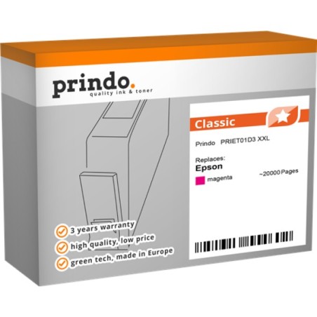 ORIGINAL Prindo Cartuccia d'inchiostro magenta PRIET01D3 Classic XXL ~20000 Seiten