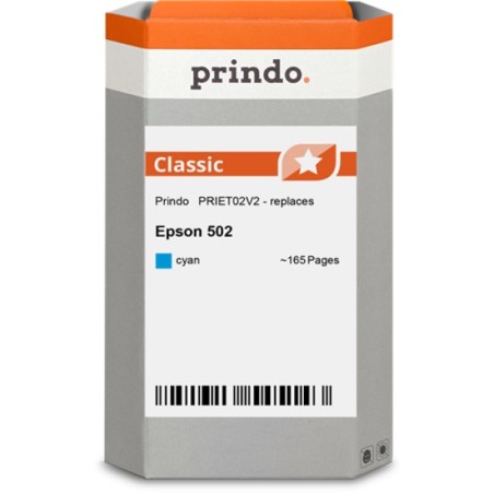 ORIGINAL Prindo Cartuccia d'inchiostro ciano PRIET02V2 Classic ~165 Seiten 3,3ml