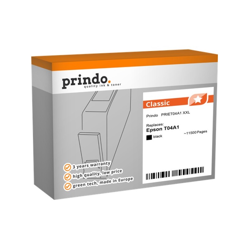 ORIGINAL Prindo Cartuccia d'inchiostro nero PRIET04A1 Classic XXL ~11500 Seiten