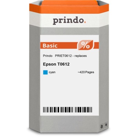 ORIGINAL Prindo Cartuccia d'inchiostro ciano PRIET0612 Basic ~420 Seiten