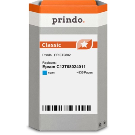 ORIGINAL Prindo Cartuccia d'inchiostro ciano PRIET0802 Classic ~935 Seiten