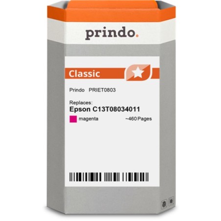 ORIGINAL Prindo Cartuccia d'inchiostro magenta PRIET0803 Classic ~460 Seiten