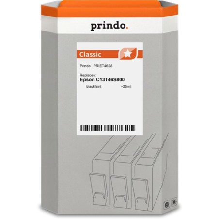 ORIGINAL Prindo Cartuccia d'inchiostro Nero (opaco) PRIET46S8 Classic 25ml