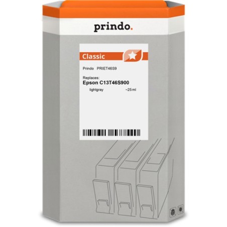 ORIGINAL Prindo Cartuccia d'inchiostro grigio (chiaro) PRIET46S9 Classic 25ml