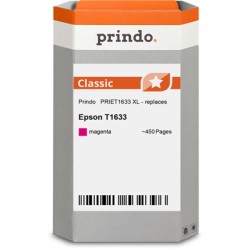 ORIGINAL Prindo Cartuccia d'inchiostro magenta PRIET1633 Classic XL ~450 Seiten alternativa per Epson T1633 (C13T16334010)