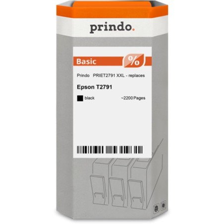 ORIGINAL Prindo Cartuccia d'inchiostro nero PRIET2791 Basic XXL ~2200 Seiten 38ml alternativa per Epson T2791 (C13T27914010)