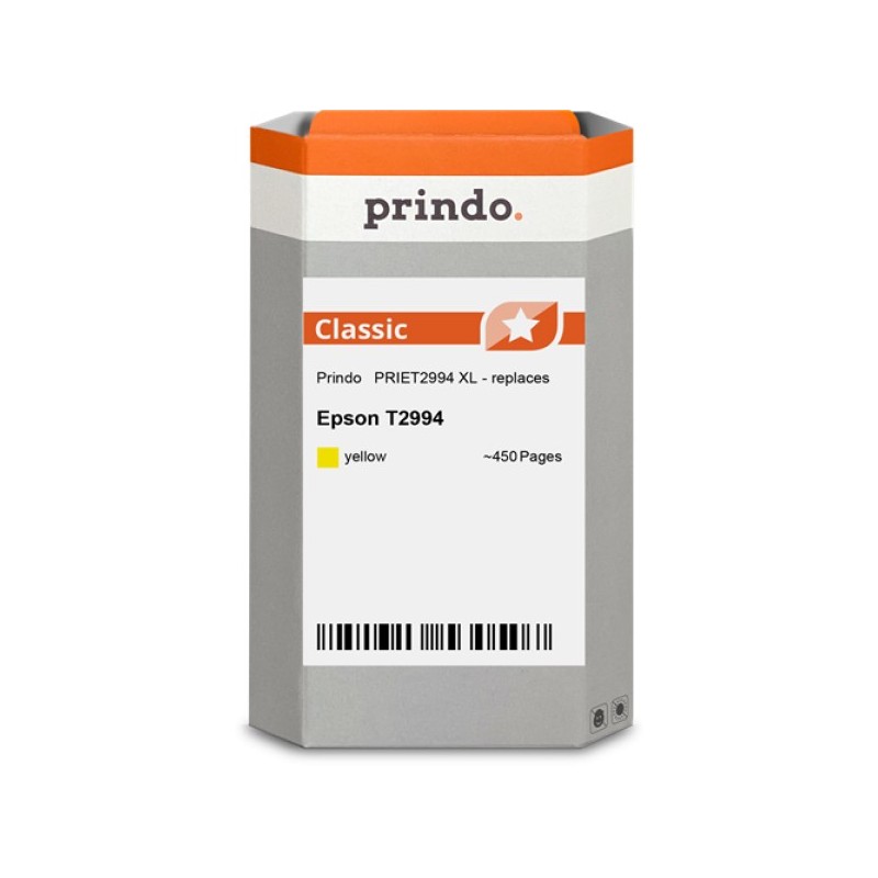 ORIGINAL Prindo Cartuccia d'inchiostro giallo PRIET2994 Classic XL ~450 Seiten compatibile per Epson T2994 (C13T29944010)
