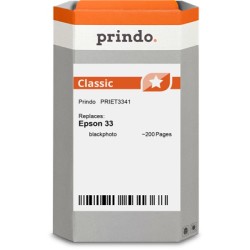 ORIGINAL Prindo Cartuccia d'inchiostro Nero (Foto) PRIET3341 Classic 4,5ml compatibile con Epson T3341 (C13T33414012)