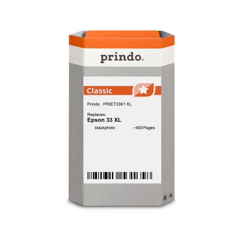 ORIGINAL Prindo Cartuccia d'inchiostro Nero (Foto) PRIET3361 Classic XL ~400 Seiten compatibile per Epson T3361 (C13T33614010)