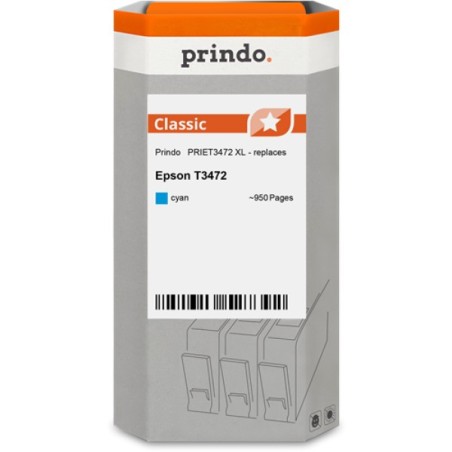ORIGINAL Prindo Cartuccia d'inchiostro ciano PRIET3472 Classic XL ~950 Seiten